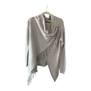Love Stitch Light Gray Cowl Neck Sweater